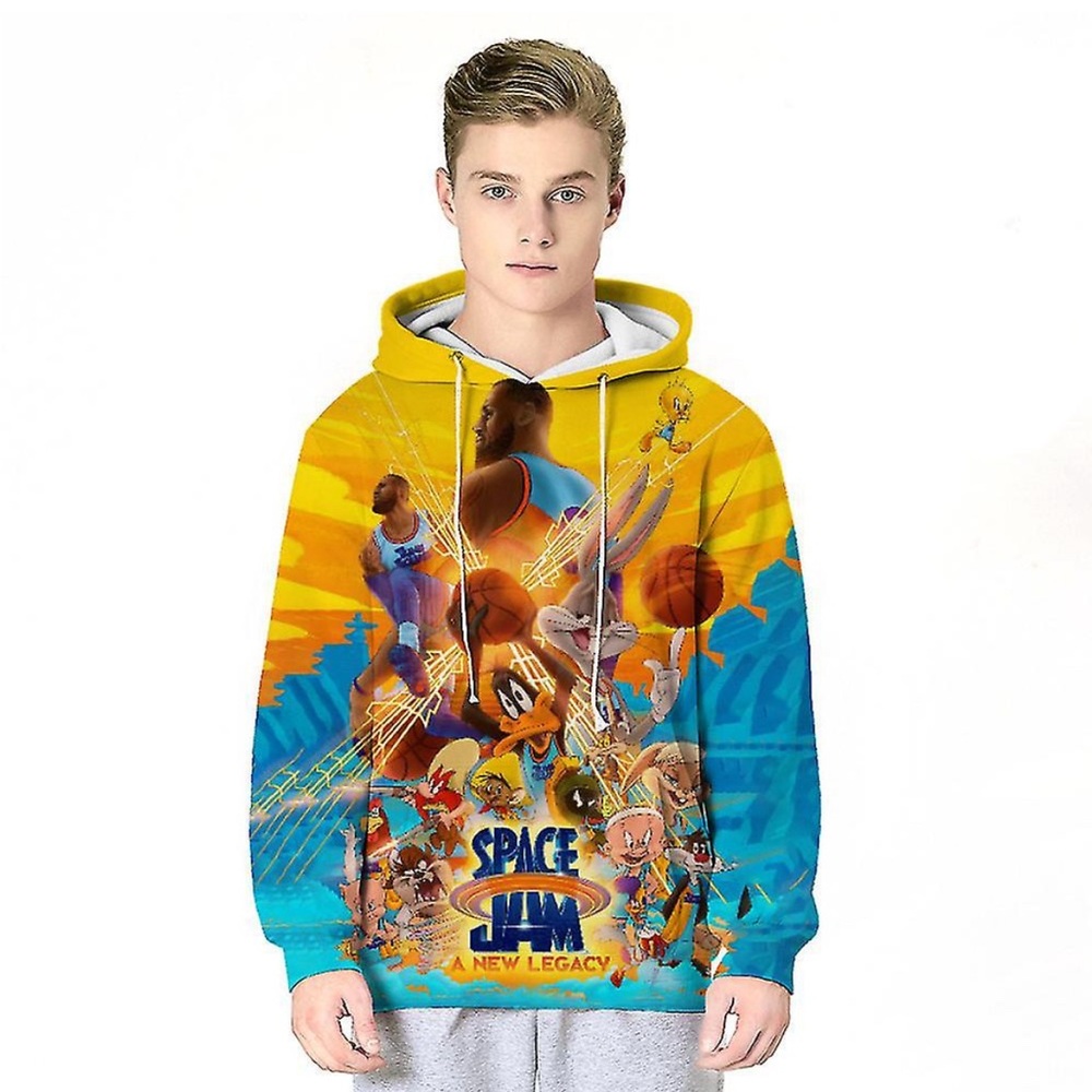 5/$25 Space Jam A New Legacy 3D Printed Hoodie Size L